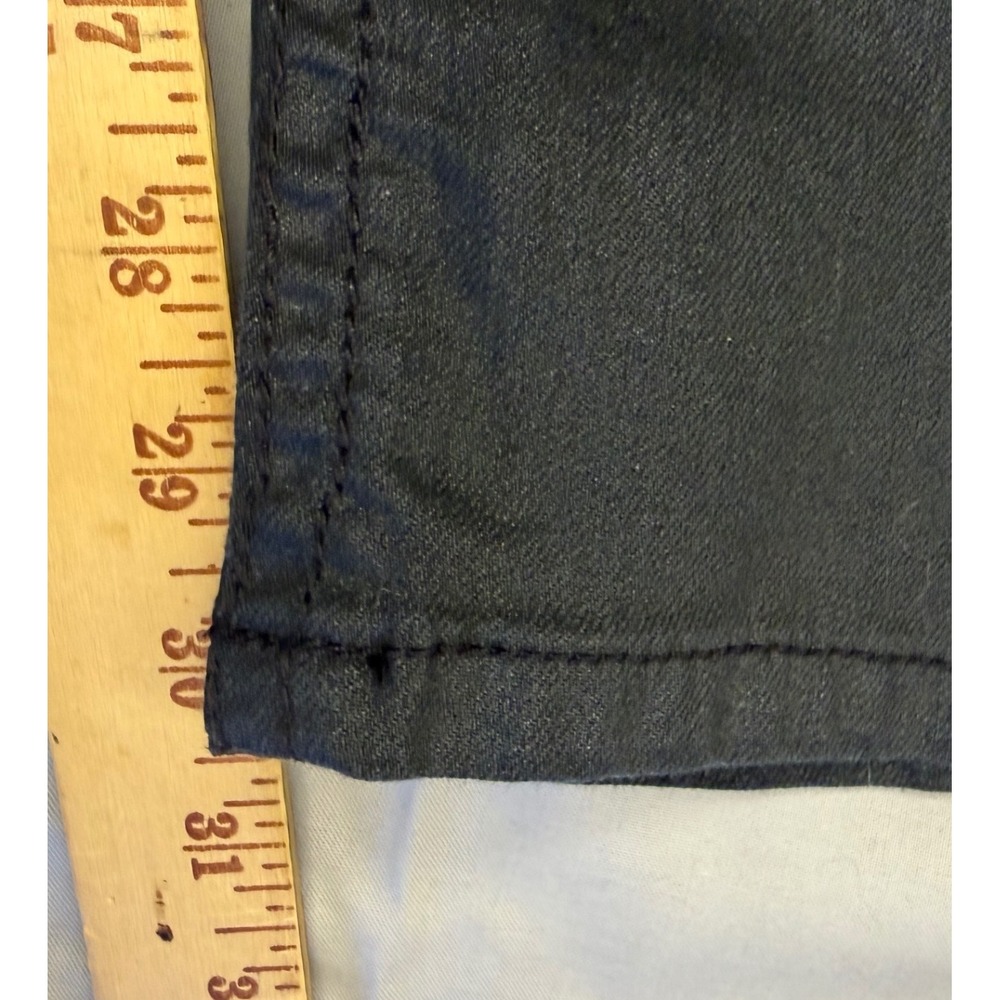 Reba Black Coated Embroidered Rhinestone Bootcut Jeans Womens Size 12 - Picture 6 of 9